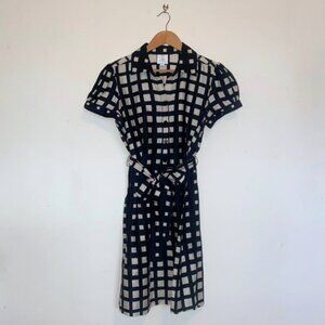 Suzi Chin for Maggie Boutique Graphic B/W Tea Dress, Size:  12